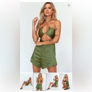 Princess Polly Nova Romper Khaki